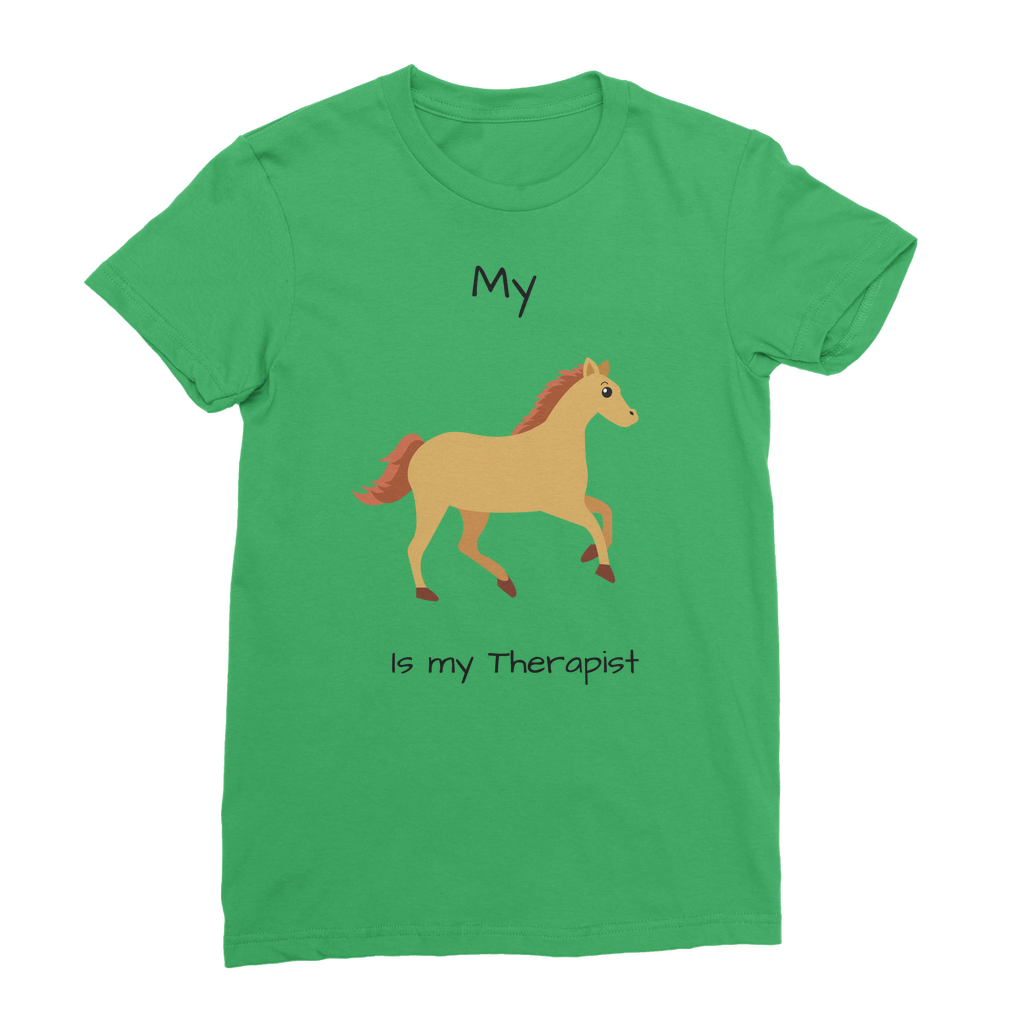 My Horse is My Therapist (Black) Classic Women's T-Shirt