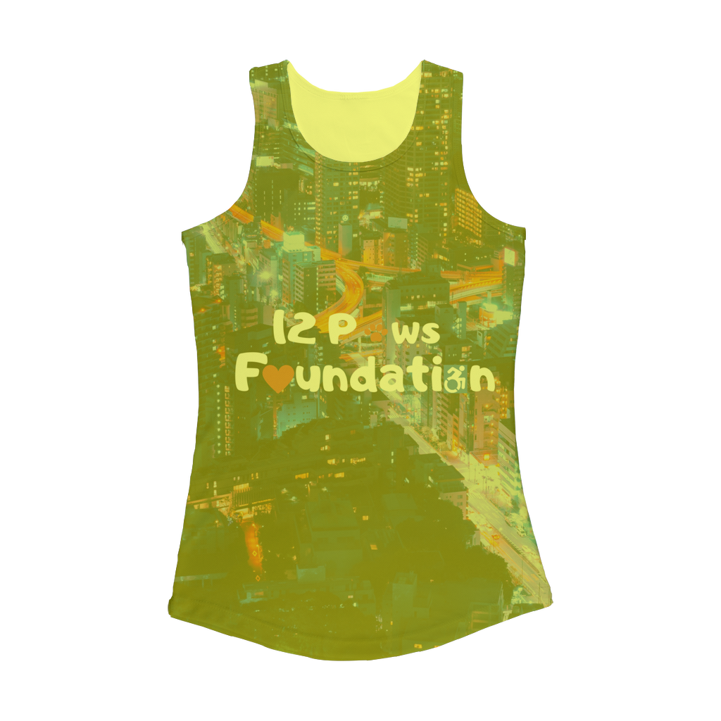 12 Paws Night Lights Pattern Women Performance Tank Top