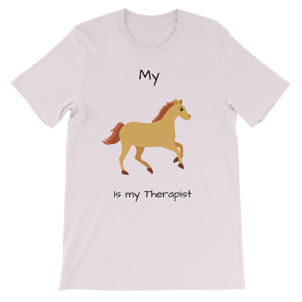 My Horse is My Therapist (Black) Classic Kids T-Shirt
