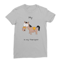 Load image into Gallery viewer, My Crazy Horse is My Therapist (Black) Classic Women&#39;s T-Shirt