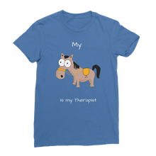 Load image into Gallery viewer, My Crazy Horse is my Therapist (White) Classic Women&#39;s T-Shirt