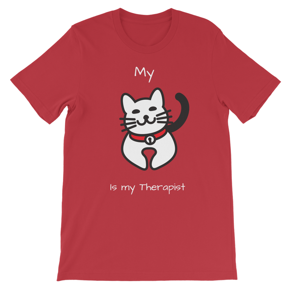 My Cat is My Therapist (White) Classic Kids T-Shirt