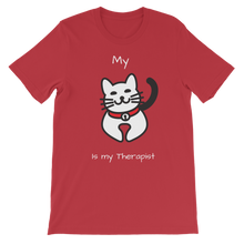 Load image into Gallery viewer, My Cat is My Therapist (White) Classic Kids T-Shirt