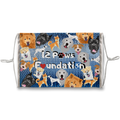 (Sky Blue) 12 Paws Pattern Mask Sublimation Face Mask