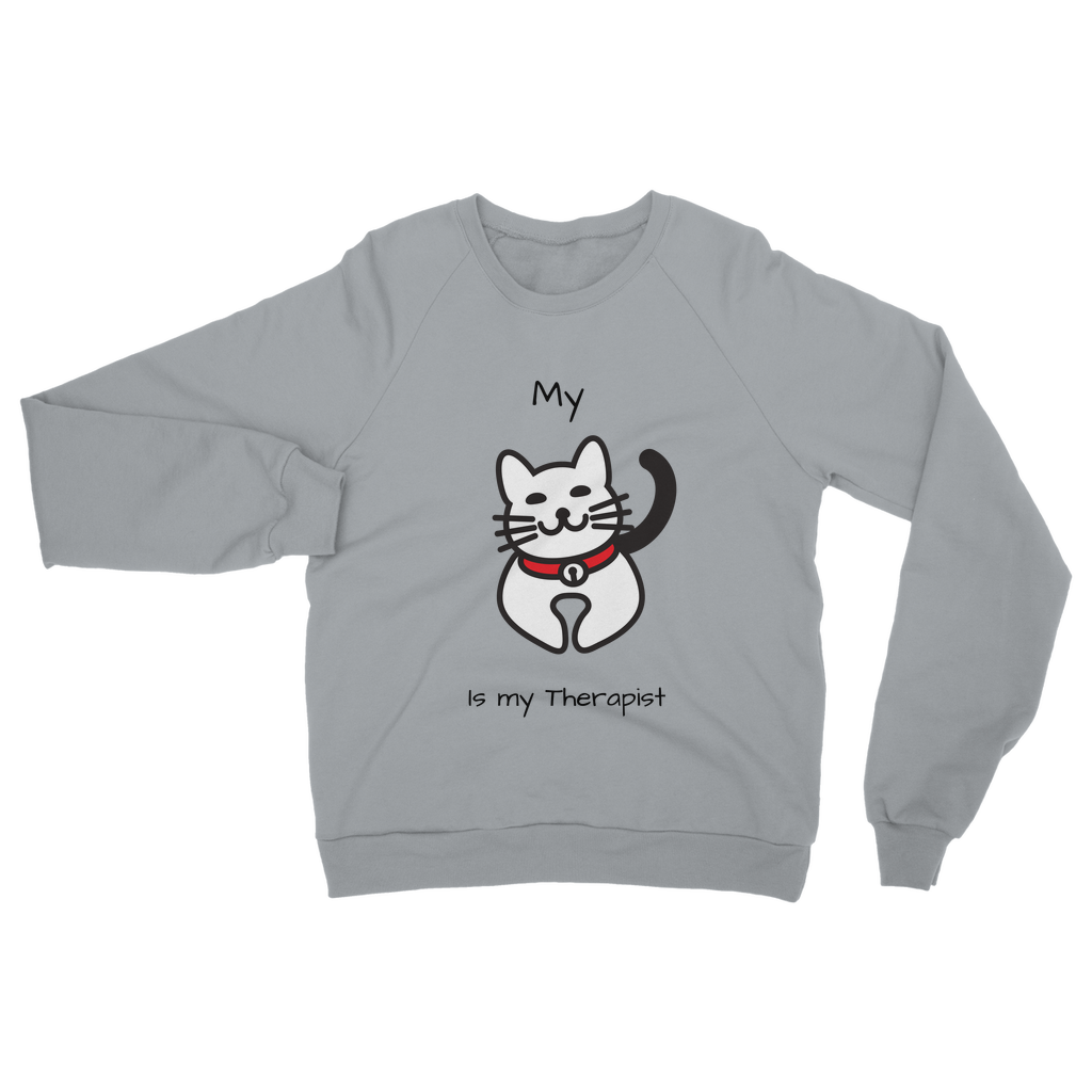 (Black) My Cat is My Therapist Classic Adult Sweatshirt