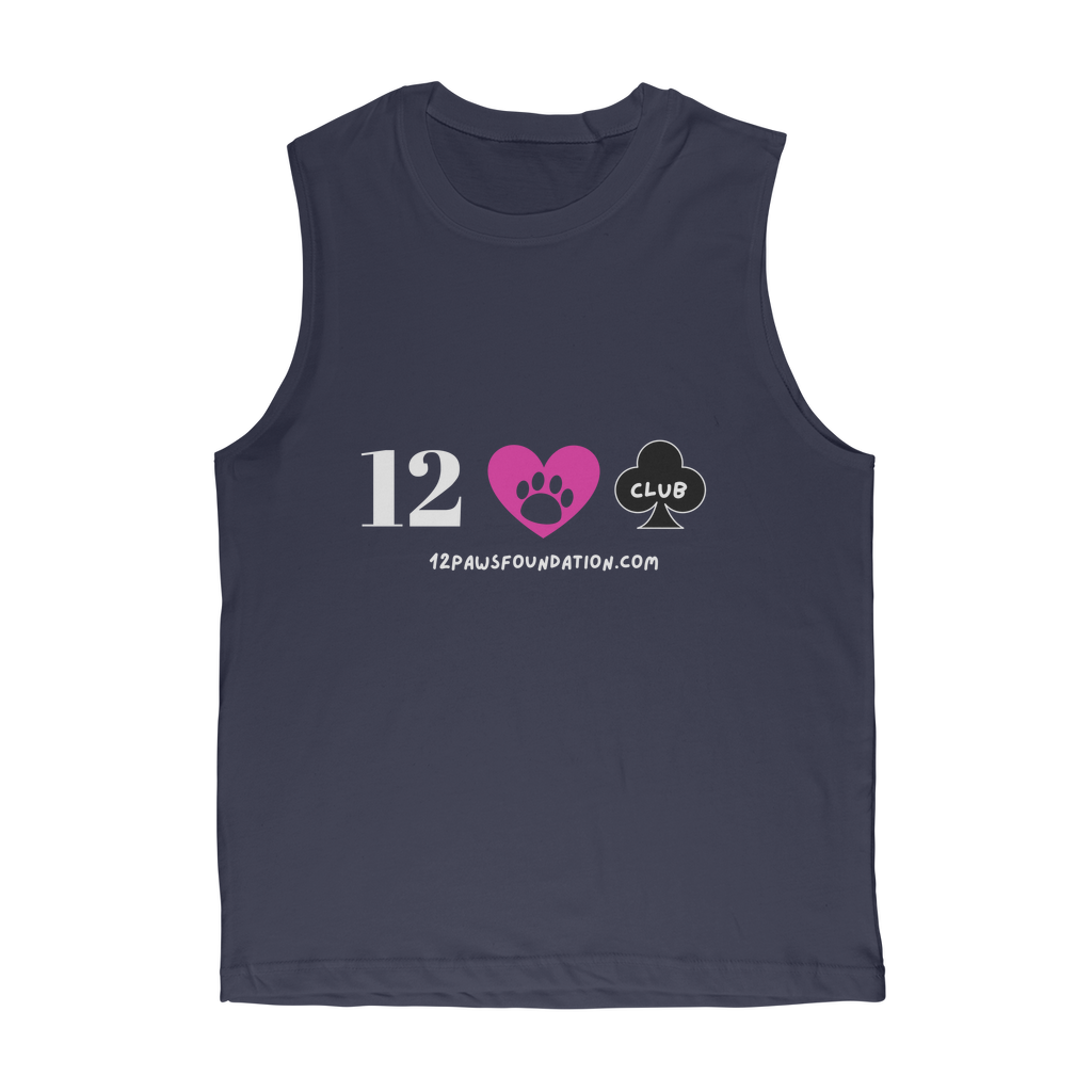 12 Paws Club (White Lettering) Classic Adult Muscle Top