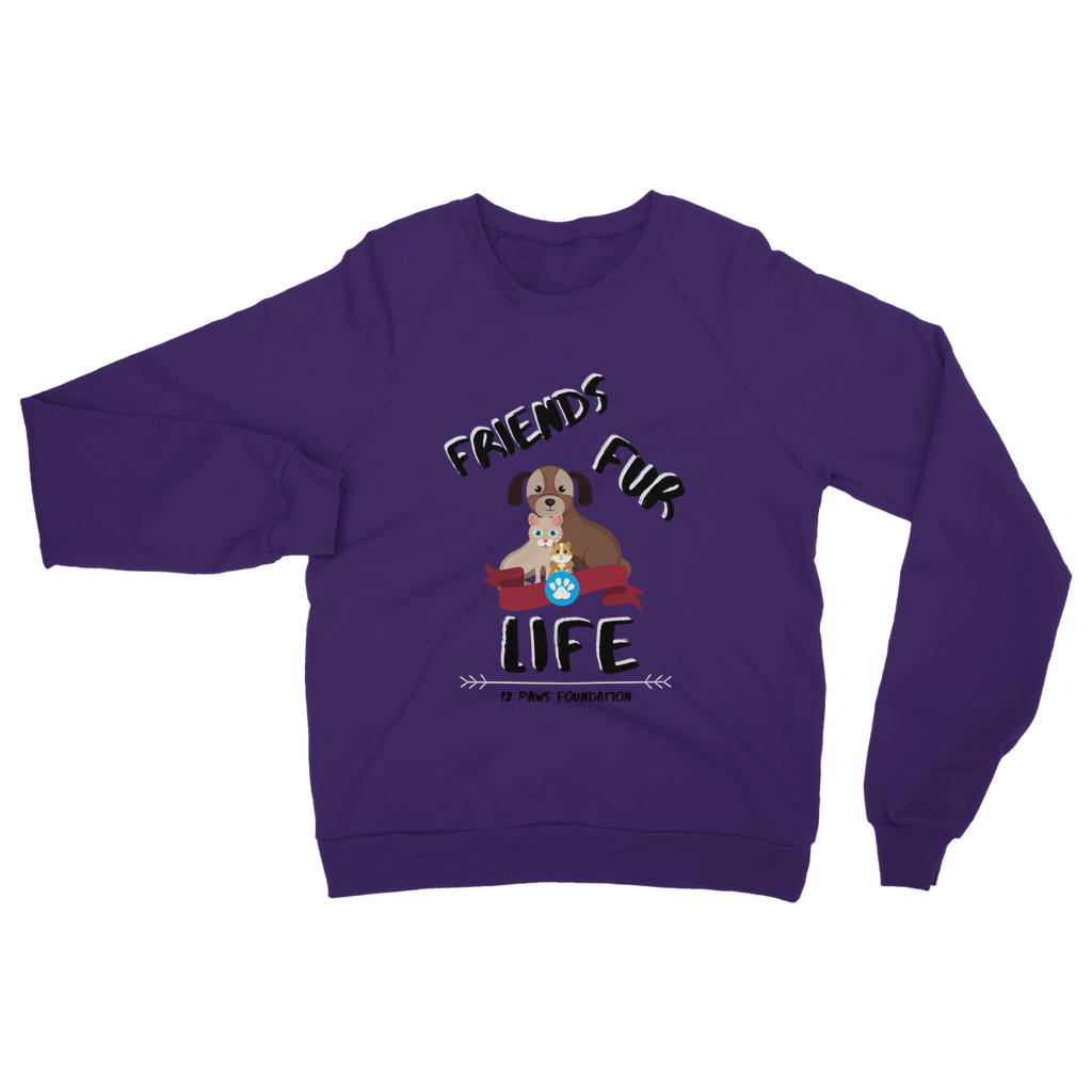 (Black Lettering) Friends Fur Life Classic Adult Sweatshirt