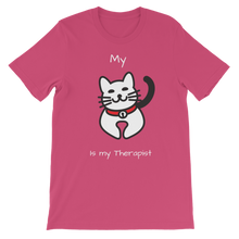 Load image into Gallery viewer, My Cat is My Therapist (White) Classic Kids T-Shirt