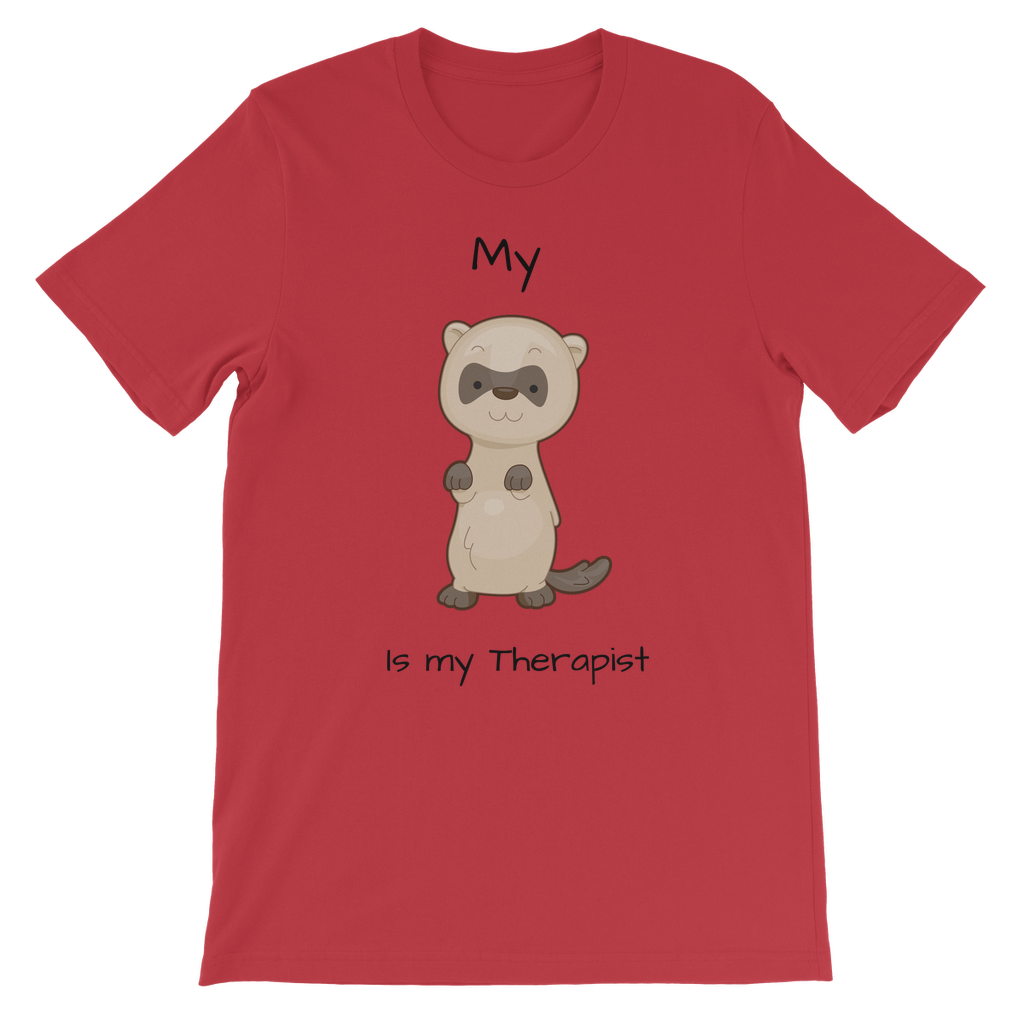 My Ferret is My Therapist (Black) Classic Kids T-Shirt