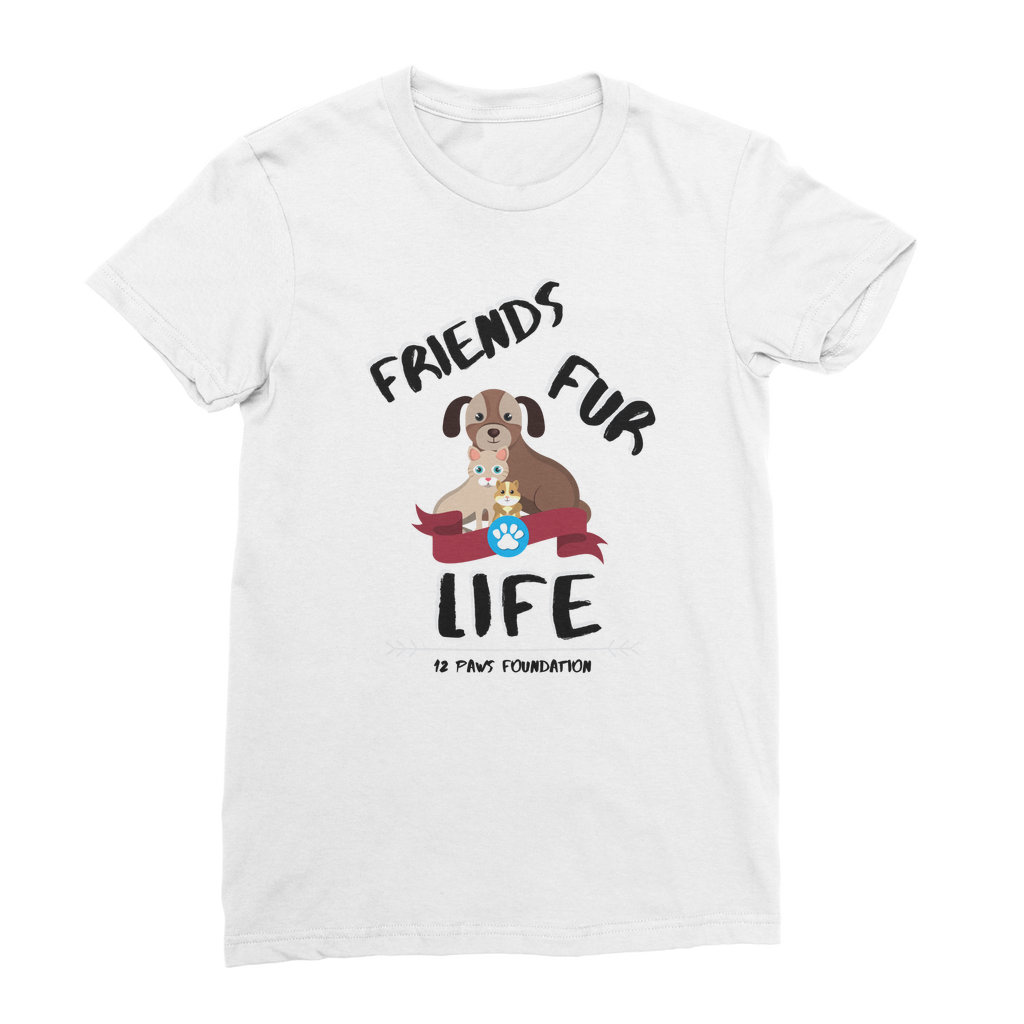 (Black Lettering) Friends Fur Life Classic Women's T-Shirt