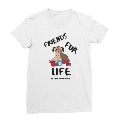 (Black Lettering) Friends Fur Life Classic Women's T-Shirt