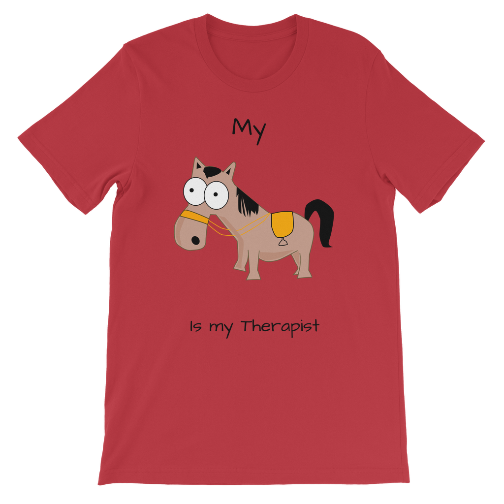 My Crazy Horse is My Therapist (Black) Classic Kids T-Shirt