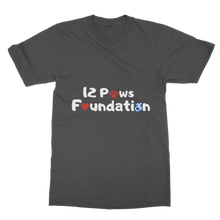 Load image into Gallery viewer, (White Lettering) 12 Paws Foundation Classic Adult T-Shirt