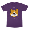 My Dog is My Therapist (White) Classic Adult T-Shirt