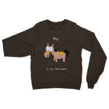 Load image into Gallery viewer, My Crazy Horse is my Therapist (White) Classic Adult Sweatshirt