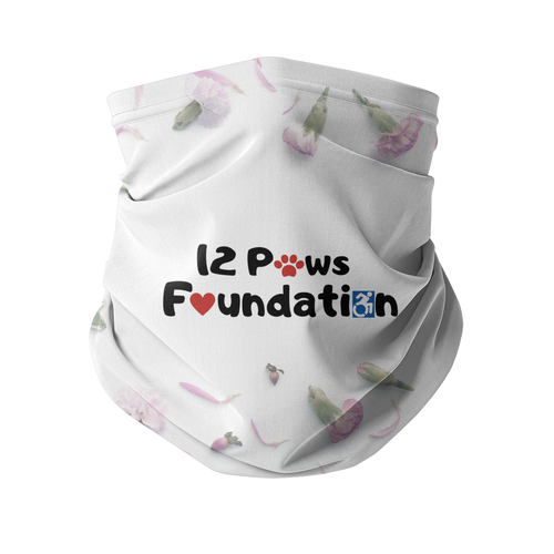 12 Paws Flower Shower Sublimation Neck Gaiter
