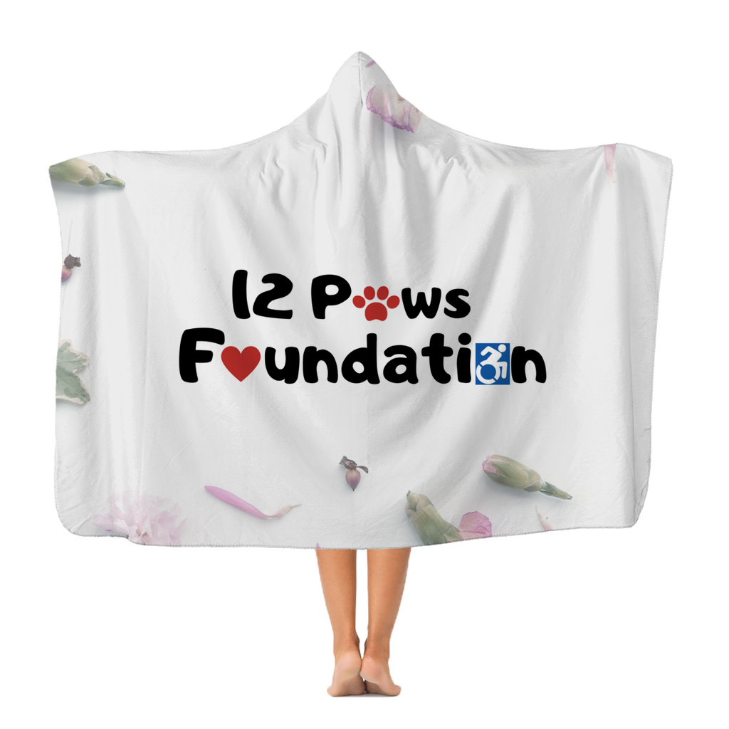 12 Paws Flower Shower Classic Adult Hooded Blanket