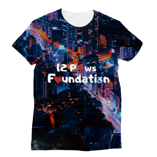 12 Paws Night Lights Pattern Classic Sublimation Women's T-Shirt