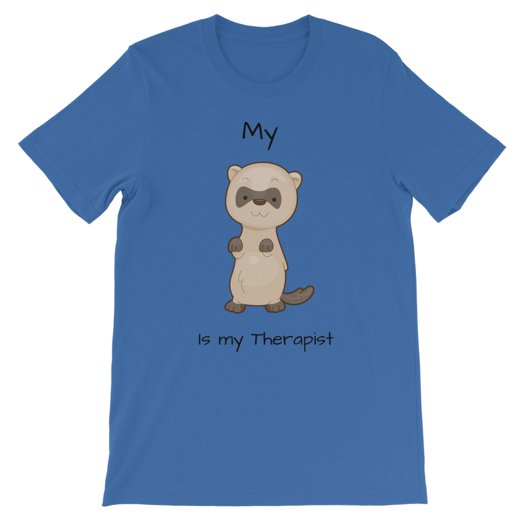 My Ferret is My Therapist (Black) Classic Kids T-Shirt