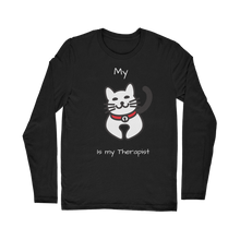 Load image into Gallery viewer, My Cat is My Therapist (White) Classic Long Sleeve T-Shirt