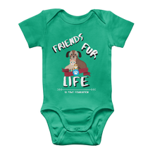 Load image into Gallery viewer, (White Lettering) Friends Fur Life Classic Baby Onesie Bodysuit