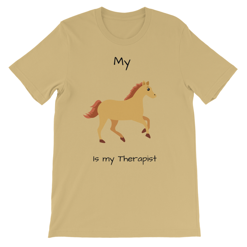 My Horse is My Therapist (Black) Classic Kids T-Shirt