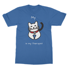 Load image into Gallery viewer, My Cat is My Therapist (White) Classic Adult T-Shirt
