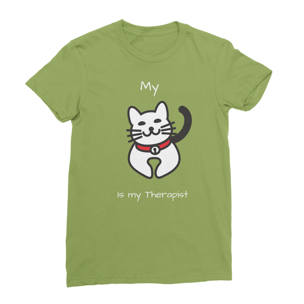 My Cat is My Therapist (White) Classic Women's T-Shirt