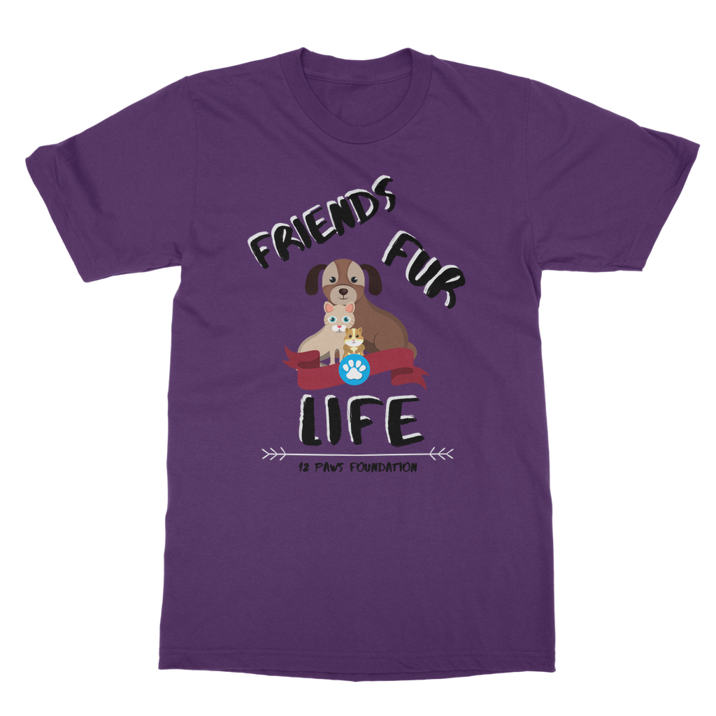 (Black Lettering) Friends Fur Life Classic Adult T-Shirt
