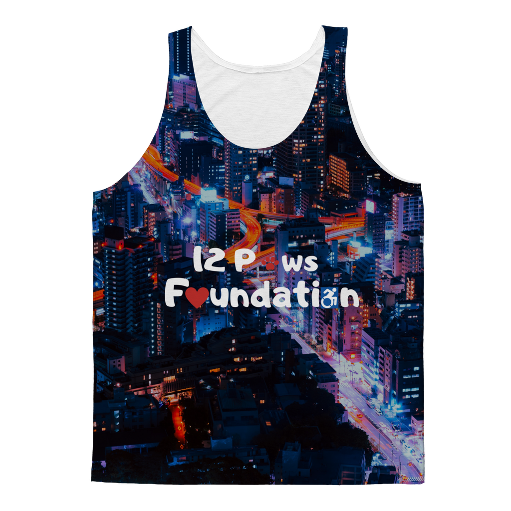 12 Paws Night Lights Pattern Classic Sublimation Adult Tank Top