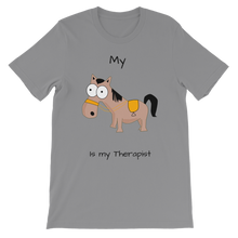 Load image into Gallery viewer, My Crazy Horse is My Therapist (Black) Classic Kids T-Shirt