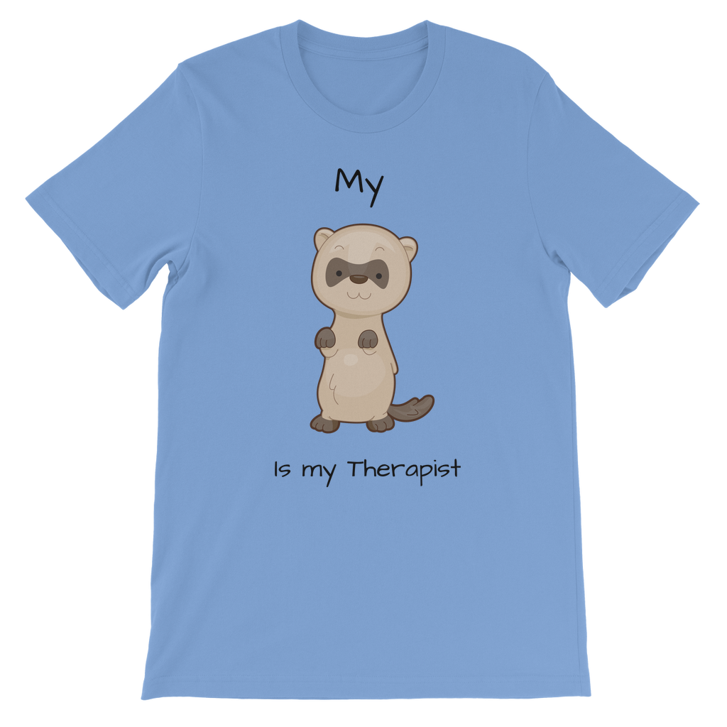 My Ferret is My Therapist (Black) Classic Kids T-Shirt