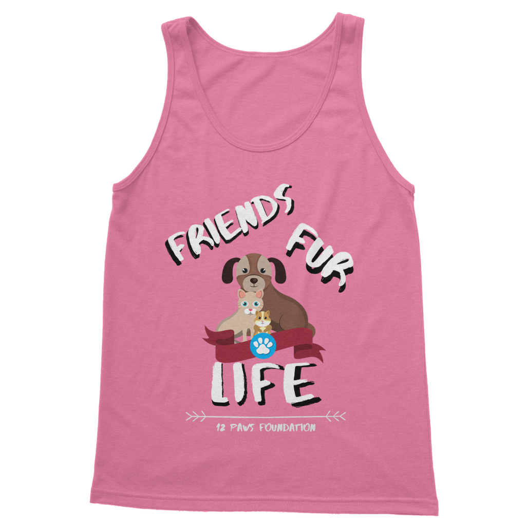 (White Lettering) Friends Fur Life Classic Women's Tank Top