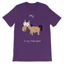 Load image into Gallery viewer, My Crazy Horse is my Therapist (White) Classic Kids T-Shirt