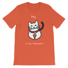 Load image into Gallery viewer, My Cat is My Therapist (White) Classic Kids T-Shirt