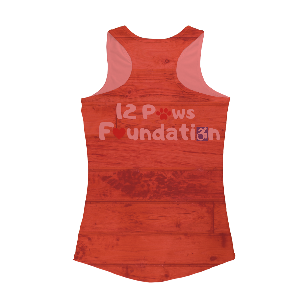 Knock on Wood 12 Paws Pattern Women Performance Tank Top