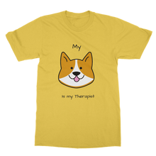 Load image into Gallery viewer, (Black) My Dog is my Therapist Classic Heavy Cotton Adult T-Shirt