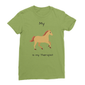 My Horse is My Therapist (Black) Classic Women's T-Shirt