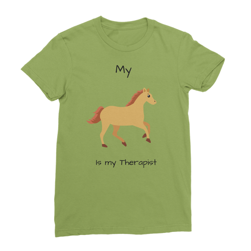 My Horse is My Therapist (Black) Classic Women's T-Shirt