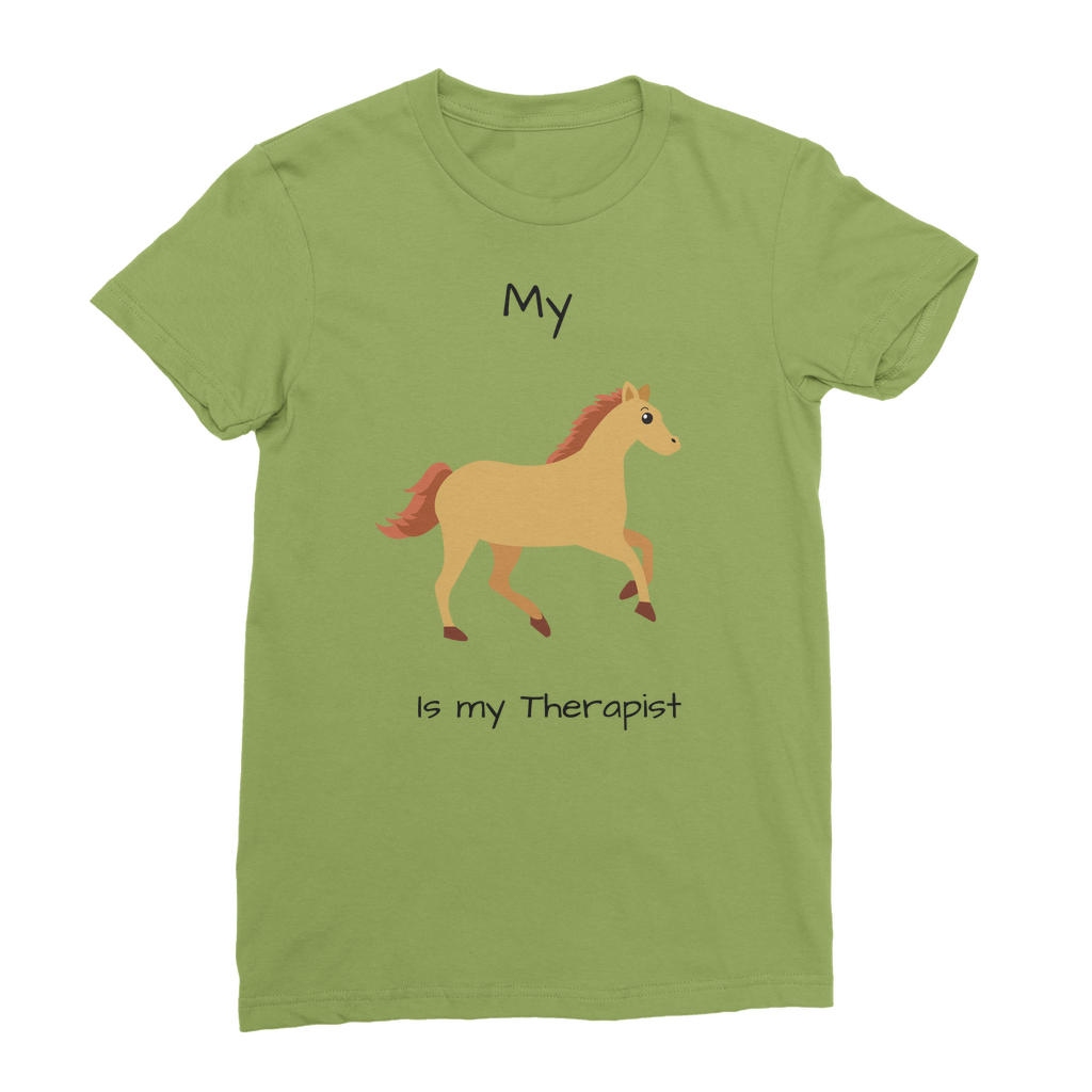 My Horse is My Therapist (Black) Classic Women's T-Shirt