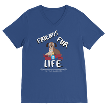Load image into Gallery viewer, (White Lettering) Friends Fur Life Classic V-Neck T-Shirt