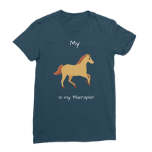 Load image into Gallery viewer, My Horse is My Therapist (White) Classic Women&#39;s T-Shirt