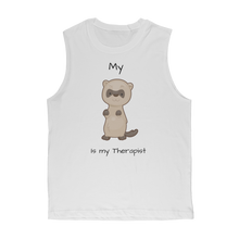 Load image into Gallery viewer, My Ferret is My Therapist (Black) Classic Adult Muscle Top