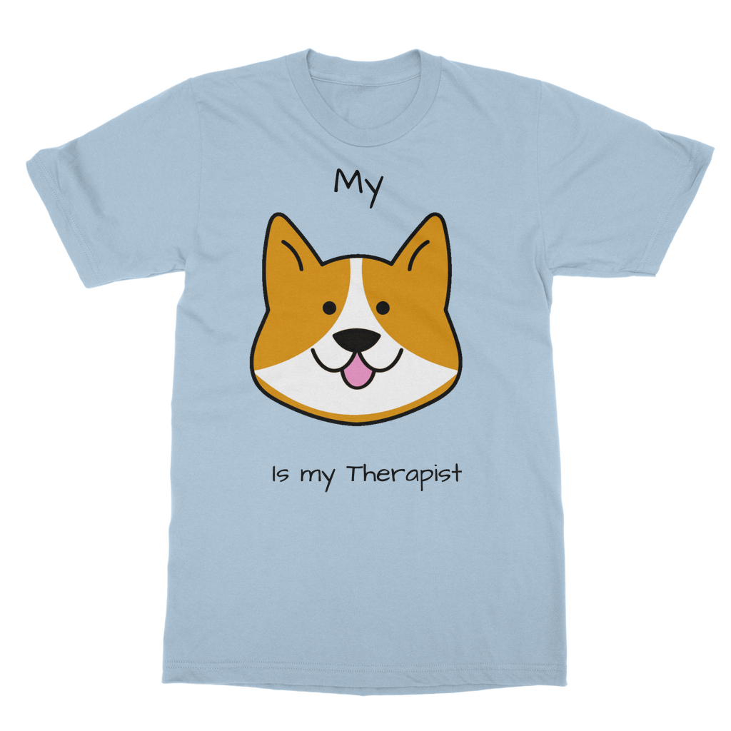(Black) My Dog is my Therapist Classic Adult T-Shirt