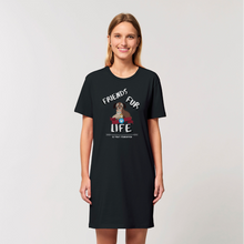 Load image into Gallery viewer, (White Lettering) Friends Fur Life Organic T-Shirt Dress