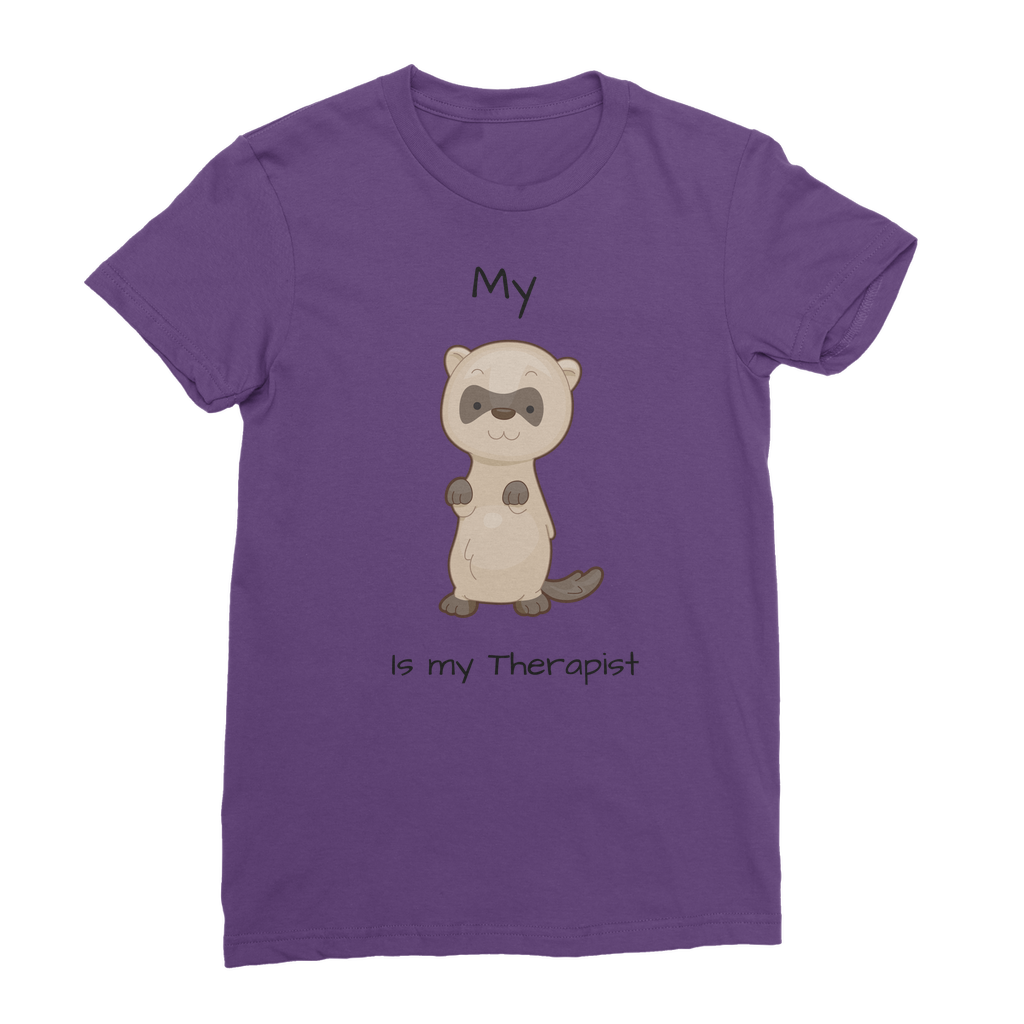 My Ferret is My Therapist (Black) Classic Women's T-Shirt