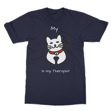 Load image into Gallery viewer, My Cat is My Therapist (White) Classic Adult T-Shirt