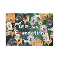 12 Paws Pattern Mask (Green) Sublimation Pet Blanket