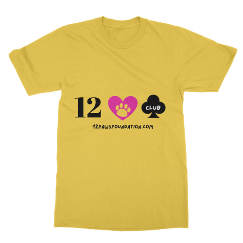 (Black Lettering) 12 Paws Club Classic Adult T-Shirt
