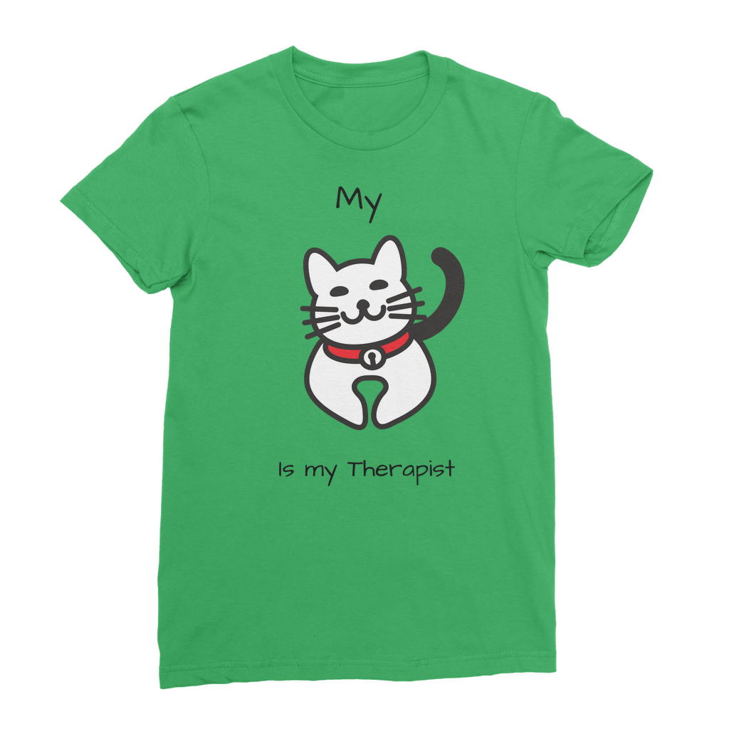 (Black) My Cat is My Therapist Classic Women's T-Shirt